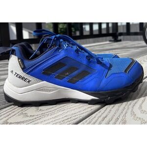 Adidas Terrex Agravic Hiking Shoes Blue Black Mens Size 7.5 Gore-Tex FZ4083